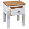 Stella Homewares Bedside Cabinet White 46x40x57 cm Pine Panama Range