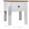 Stella Homewares Bedside Cabinet White 46x40x57 cm Pine Panama Range