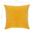 Stella Homewares Cushions Cotton Velvet 2 pcs 45x45 cm Yellow