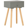 Stella Homewares Bedside Tables 2 pcs Grey Solid Pinewood