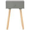 Stella Homewares Bedside Tables 2 pcs Grey Solid Pinewood