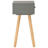 Stella Homewares Bedside Tables 2 pcs Grey Solid Pinewood