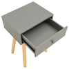 Stella Homewares Bedside Tables 2 pcs Grey Solid Pinewood