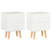 Stella Homewares Bedside Cabinets 2 pcs White 40x30x50 cm Solid Pinewood