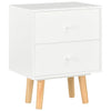 Stella Homewares Bedside Cabinets 2 pcs White 40x30x50 cm Solid Pinewood