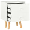 Stella Homewares Bedside Cabinets 2 pcs White 40x30x50 cm Solid Pinewood