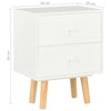 Stella Homewares Bedside Cabinets 2 pcs White 40x30x50 cm Solid Pinewood