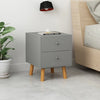 Stella Homewares Bedside Cabinets 2 pcs Grey 40x30x50 cm Solid Pinewood