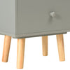 Stella Homewares Bedside Cabinets 2 pcs Grey 40x30x50 cm Solid Pinewood