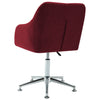Stella Homewares Swivel Office Chair Wine Red Fabric