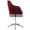 Stella Homewares Swivel Office Chair Wine Red Fabric