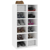 Stella Homewares Shoe Rack White 54x34x100.5 cm Engineered Wood