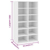Stella Homewares Shoe Rack White 54x34x100.5 cm Engineered Wood