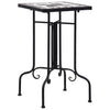 Stella Homewares Mosaic Side Table Black and White Ceramic