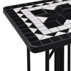 Stella Homewares Mosaic Side Table Black and White Ceramic