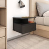 Stella Homewares Floating Nightstand Black 40x31x27 cm Engineered Wood