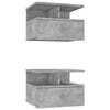 Stella Homewares Floating Nightstands 2 pcs Concrete Grey 40x31x27 cm Engineered Wood