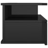 Stella Homewares Floating Nightstand High Gloss Black 40x31x27 cm Engineered Wood