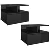 Stella Homewares Floating Nightstands 2 pcs High Gloss Black 40x31x27 cm Engineered Wood