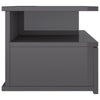 Stella Homewares Floating Nightstand High Gloss Grey 40x31x27 cm Engineered Wood