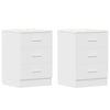 Stella Homewares Bedside Cabinets 2 pcs White 38x35x56 cm Engineered Wood