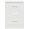 Stella Homewares Bedside Cabinets 2 pcs White 38x35x56 cm Engineered Wood