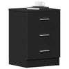 Stella Homewares Bedside Cabinets 2 pcs Black 38x35x56 cm Engineered Wood