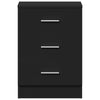 Stella Homewares Bedside Cabinets 2 pcs Black 38x35x56 cm Engineered Wood