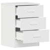Stella Homewares Bedside Cabinets 2 pcs High Gloss White 38x35x56 cm Engineered Wood