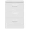 Stella Homewares Bedside Cabinets 2 pcs High Gloss White 38x35x56 cm Engineered Wood