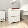 Stella Homewares Bedside Cabinet White 30x30x40 cm Engineered Wood