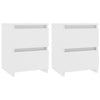 Stella Homewares Bedside Cabinets 2 pcs White 30x30x40 cm Engineered Wood