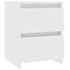 Stella Homewares Bedside Cabinets 2 pcs White 30x30x40 cm Engineered Wood