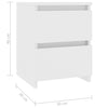 Stella Homewares Bedside Cabinets 2 pcs White 30x30x40 cm Engineered Wood