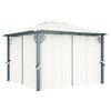 Stella Homewares Gazebo with Curtain 300x300 cm Cream Aluminium