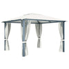 Stella Homewares Gazebo with Curtain 300x300 cm Cream Aluminium
