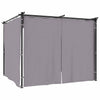 Stella Homewares Gazebo with Curtains 3x3 m Anthracite Steel