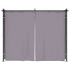 Stella Homewares Gazebo with Curtains 3x3 m Anthracite Steel
