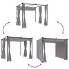 Stella Homewares Gazebo with Curtains 3x3 m Anthracite Steel