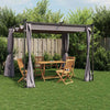 Stella Homewares Gazebo with Curtains 3x3 m Anthracite Steel