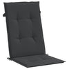 Stella Homewares Garden Highback Chair Cushions 4 pcs Black 120x50x3 cm Fabric