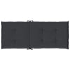 Stella Homewares Garden Highback Chair Cushions 4 pcs Black 120x50x3 cm Fabric