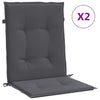 Stella Homewares Garden Lowback Chair Cushions 2 pcs Anthracite Oxford Fabric