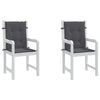 Stella Homewares Garden Lowback Chair Cushions 2 pcs Anthracite Oxford Fabric
