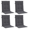 Stella Homewares Garden Lowback Chair Cushions 4 pcs Anthracite Oxford Fabric