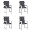 Stella Homewares Garden Lowback Chair Cushions 4 pcs Anthracite Oxford Fabric