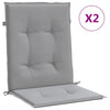 Stella Homewares Garden Lowback Chair Cushions 2 pcs Grey Oxford Fabric