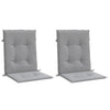 Stella Homewares Garden Lowback Chair Cushions 2 pcs Grey Oxford Fabric