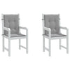 Stella Homewares Garden Lowback Chair Cushions 2 pcs Grey Oxford Fabric