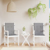 Stella Homewares Garden Lowback Chair Cushions 2 pcs Grey Oxford Fabric